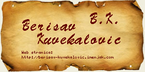 Berisav Kuvekalović vizit kartica